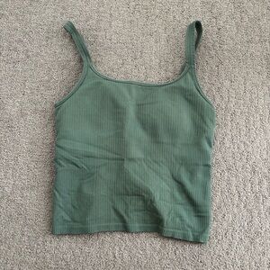 Lululemon Ebb to Street Scoop-Neck Cropped Tank in Grey Eucalyptus - Size 6